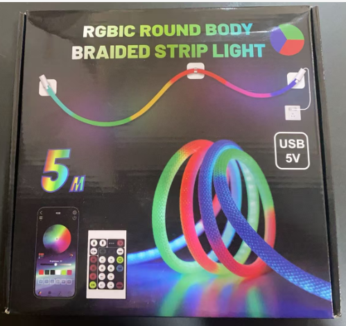 Decorative braided rope light kit — 5V-2032-5M