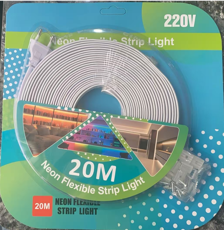 Mains strip / rope light kit — 220V-36L-20M
