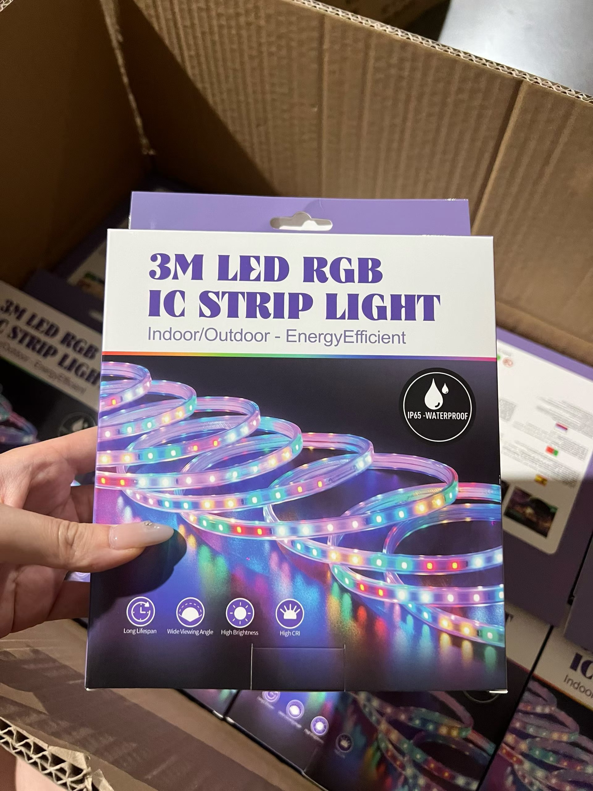 RGB IC strip light retail packaging
