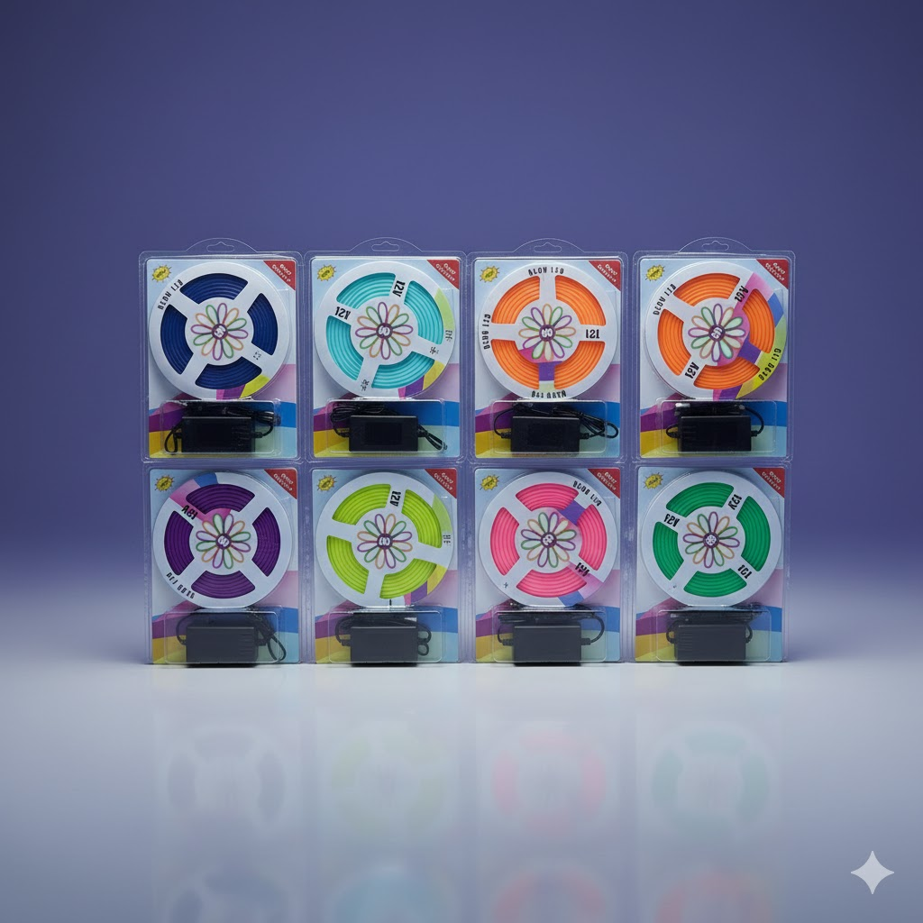 Coloured strip kits with adapters