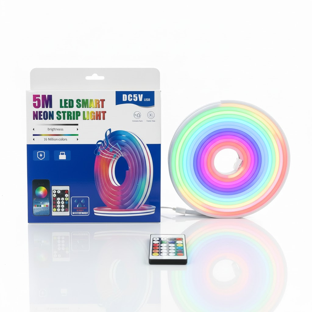 Multicolour neon-style strip kit