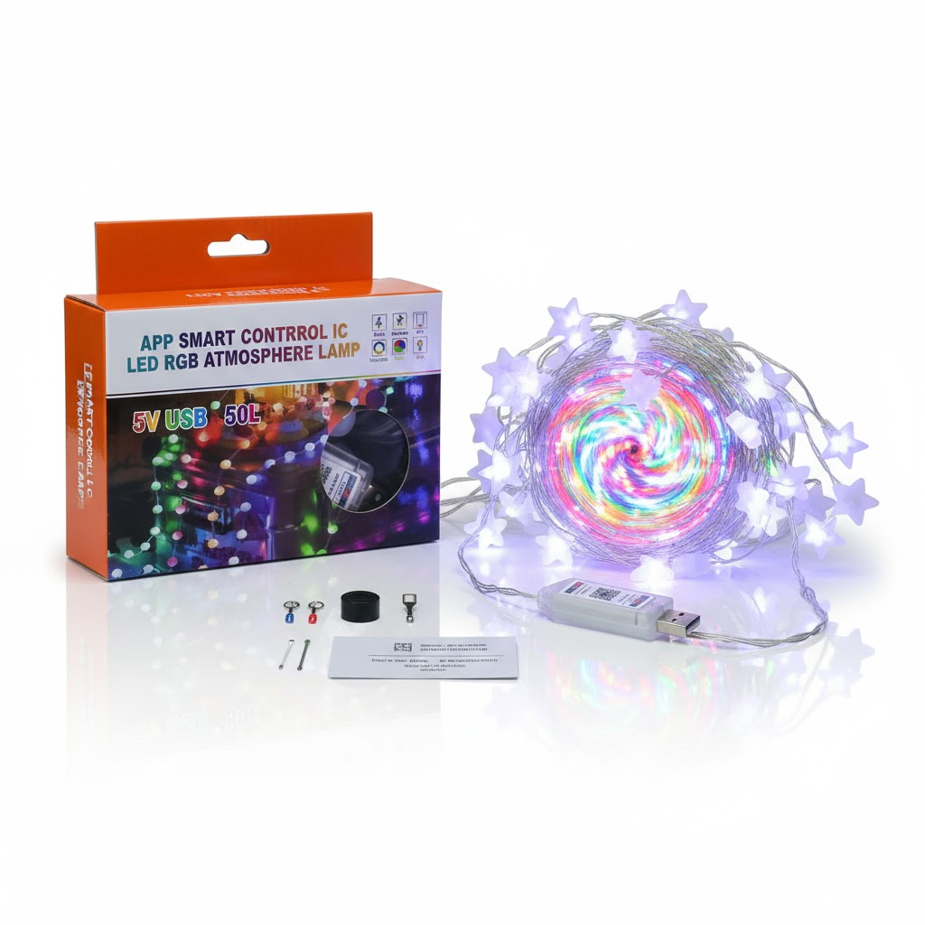 Star-shaped decorative light kit