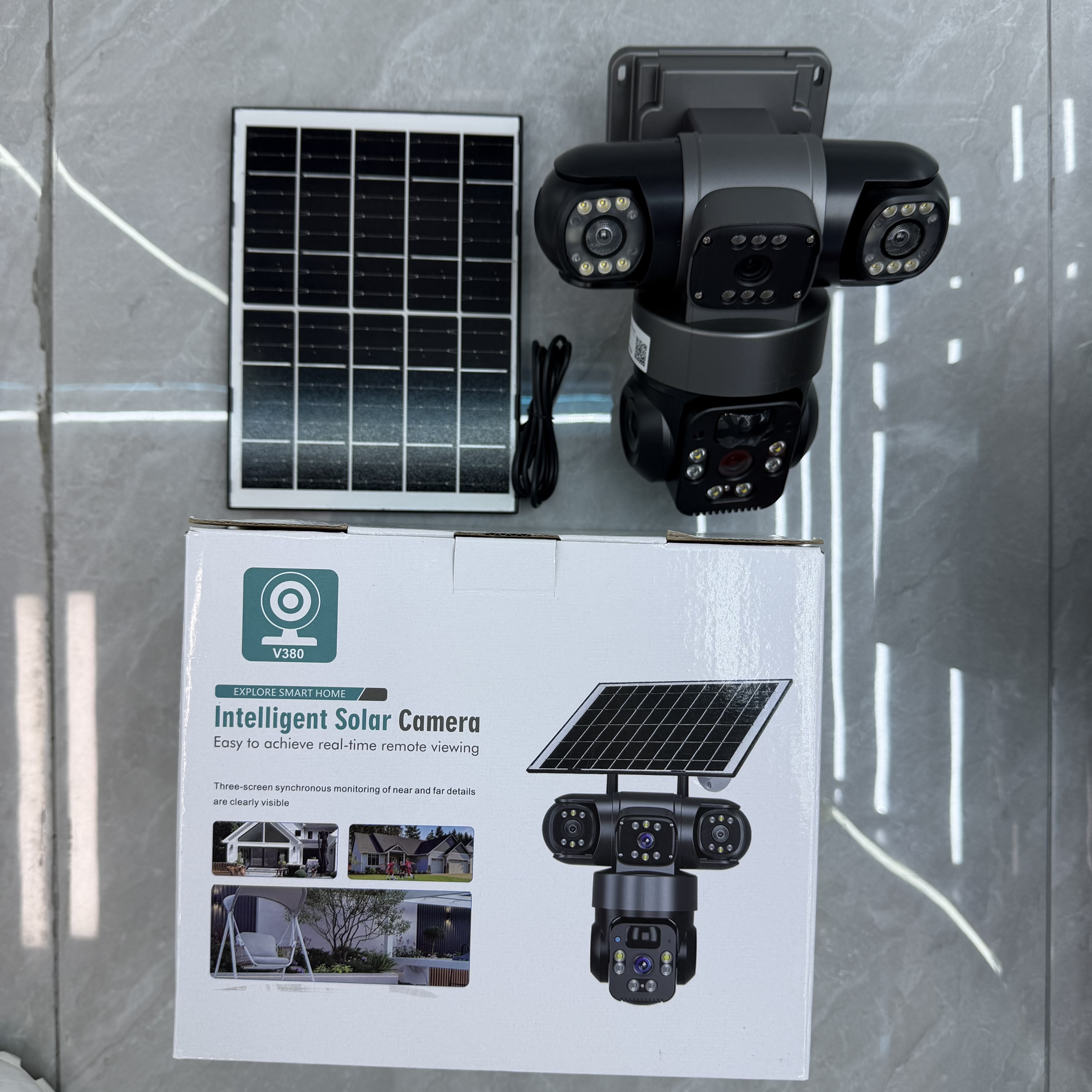 Solar multi-module camera and V380 box