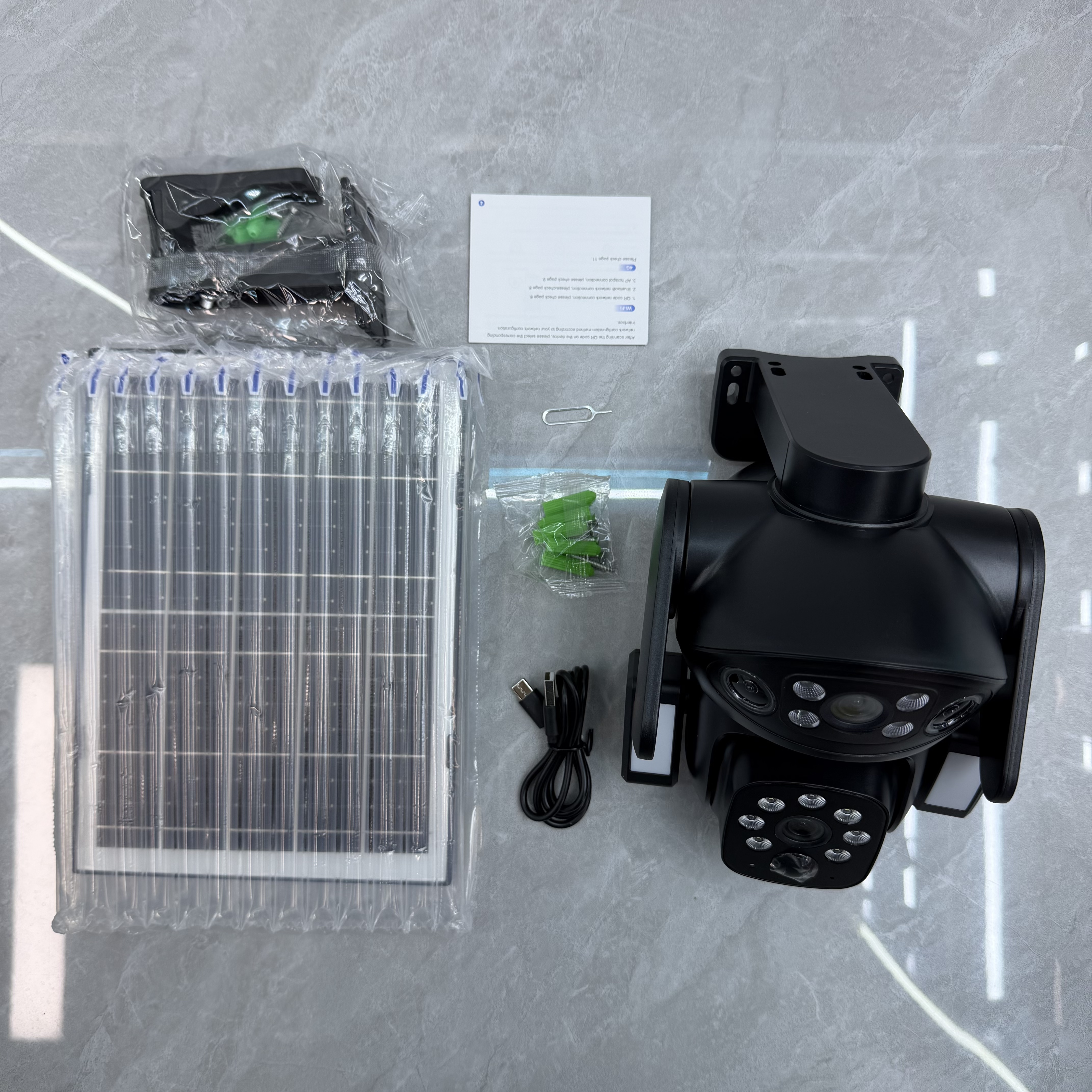 Multi-module solar kit and mounting accessories