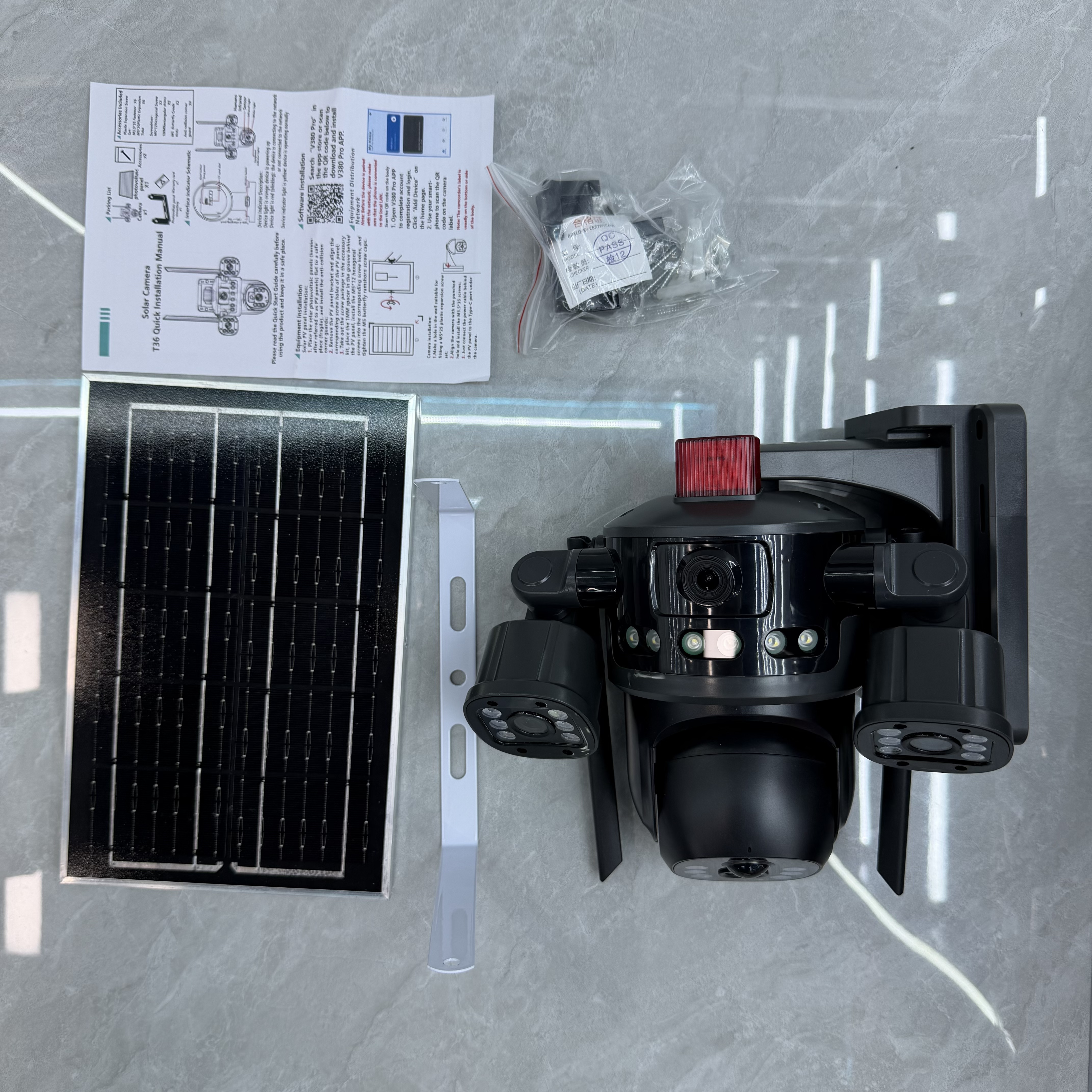 Solar camera and T36 installation sheet
